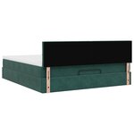 VidaXL Cadre de lit ottoman avec matelas vert foncé 160x200 cm velours