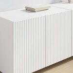 vidaXL Meuble TV mural Blanc 59 5 x 31 x 40 cm Bois d'ingénierie