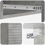 vidaXL Table d'appoint murale Gris béton 87 5 x 34 5 x 17 cm