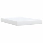 vidaXL Sommier à lattes de lit avec matelas Blanc 140x200cm Similicuir