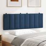 vidaXL Coussin de tête de lit Hanko bleu 120 cm tissu