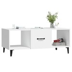 vidaXL Table basse Blanc 102x50x40 cm Bois d'ingénierie