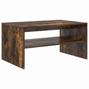 vidaXL Table basse Chêne fumé 80 x 50 x 40 cm Bois d'ingénierie