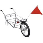 vidaXL Remorque de vélo à une roue avec sac de rangement