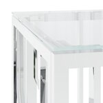 vidaXL Table basse 110x45x45 cm acier inoxydable et verre