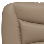 vidaXL Lit avec matelas cappuccino 90x200 cm similicuir