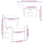 vidaXL Fauteuil de massage inclinable Noir Tissu
