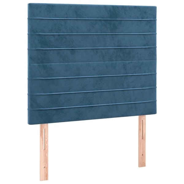 vidaXL Tête de lit Bleu foncé 80x5x118/128 cm Velours