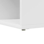 vidaXL Bureau d'angle Blanc 101.5 x 149.5 x 149.5 cm Bois d'ingénierie