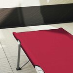 vidaXL Lit de camping pliant 2 Pièces Rouge 62 x 194 x 42 cm Tissu Oxford