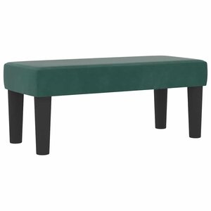 vidaXL Lit à ressorts avec matelas Vert foncé 80 x 200 cm Velours