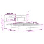 vidaXL Cadre de lit sans matelas chêne sonoma 160x200 cm