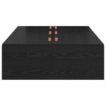 vidaXL Cadre de lit de rangement Noir Chêne 80x200 cm