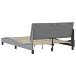 vidaXL Cadre de lit sans matelas gris clair 140x200 cm tissu