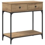 vidaXL Table Console Chêne Artisan 75x34.5x75 cm Bois d'Ingénierie