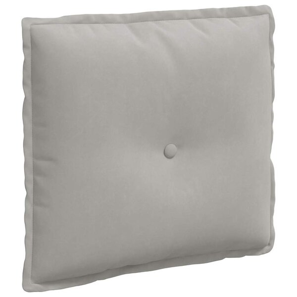 vidaXL Coussin de Dos Gris clair 50 x 45 cm Tissu en microfibre