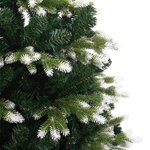 vidaXL Sapin de Noël artificiel à charnières avec neige floquée 210 cm