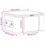 vidaXL Boîte de rangement avec fenêtre latérale transparente Gris
