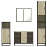 vidaXL Ensemble de meubles de salle de bain 4 Pièces chêne sonoma