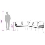 vidaXL Ensemble de canapé de jardin 4 Pièces Naturel polyrotin