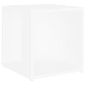 vidaXL Table d'appoint Blanc 33x33x34 5 cm Aggloméré