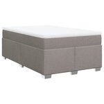 vidaXL Sommier à lattes de lit avec matelas taupe 120x190 cm tissu