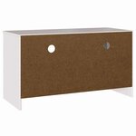 vidaXL Meuble TV Drammen Blanc 99 x 43 x 55 cm Bois de pin massif