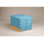 Trieur 4 tiroirs Turquoise RHODIA