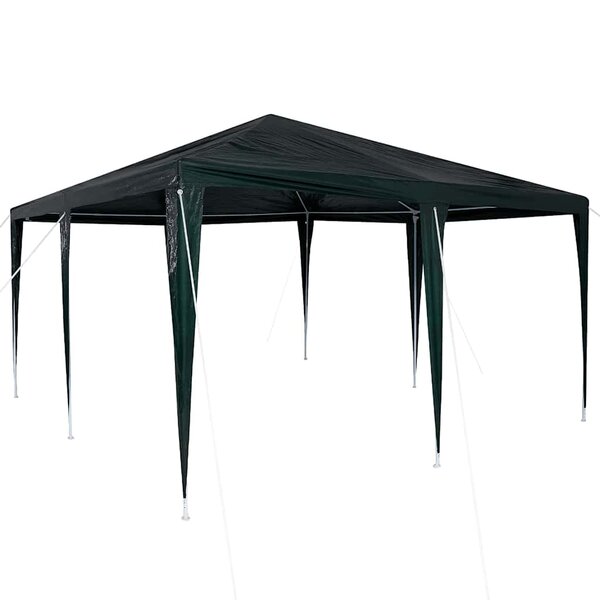 vidaXL Tente de fête Vert  Blanc 400 x 400 x 266 cm Polyester  Acier