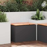 vidaXL Banc de jardin Noir 60 x 40 x 43 cm
