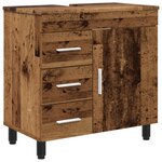 vidaXL Unité de vanité de salle de bain Bois ancien 60 x 35 x 60 cm