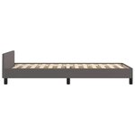 vidaXL Cadre de lit avec tête de lit sans matelas gris 90x190 cm