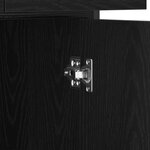 Buffet vidaXL Noir Chêne 70x30x80 cm Bois reconstitué et Acier