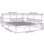 vidaXL Lit bibliothèque sans matelas blanc 140x200 cm bois pin massif
