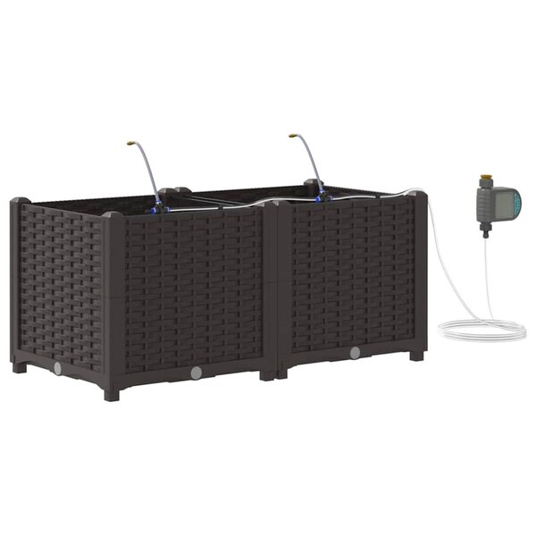 vidaXL Pots de jardin Marron 80 x 40 x 37.5 cm Acier