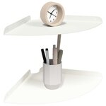vidaXL Étagère Flottante d'Angle 2 pc Blanc 30 x 30 x 2 cm