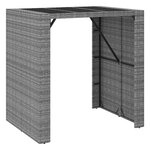 vidaXL Ensemble de bar de jardin 5 Pièces avec coussins gris poly rotin