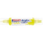 Marqueur acryl 3d dble pointe 5400 jaune fluOrescent 2-3 mm  5-10 mm EDDING