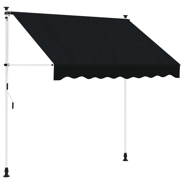 vidaXL Auvent rétractable manuel Noir 400 cm
