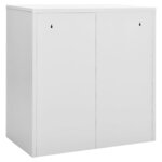 vidaXL Armoires à casiers 2 Pièces Gris clair et bleu 90x45x92 5 cm Acier