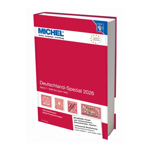 Catalogue de cotation Michel timbres d'Allemagne spécialisé  Tome 1 édition 2026.