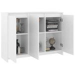 vidaXL Buffet Blanc 102x33x75 cm Bois d'ingénierie