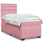 vidaXL Sommier à lattes de lit et matelas Rose 80x200 cm Velours