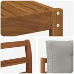 vidaXL Ensemble de canapés d'extérieur 6 Pièces Naturel et gris clair
