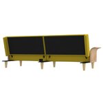 vidaXL Canapé-lit avec accoudoirs jaune clair tissu
