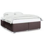 vidaXL Cadre de lit sans matelas marron foncé 180x200 cm tissu