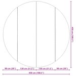 vidaXL Bâche de piscine gris clair Ø458 cm géotextile polyester