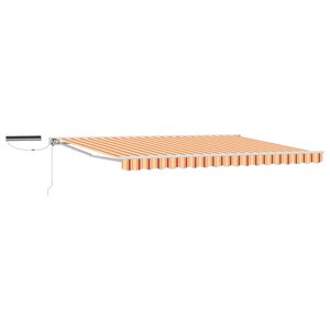 vidaXL Auvent rétractable électrique Jaune  Orange et Blanc 4 × 3 5 m