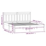 vidaXL Cadre de lit sans matelas bois massif
