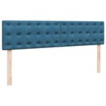 VidaXL Cadre de lit ottoman avec matelas bleu foncé 180x200 cm velours